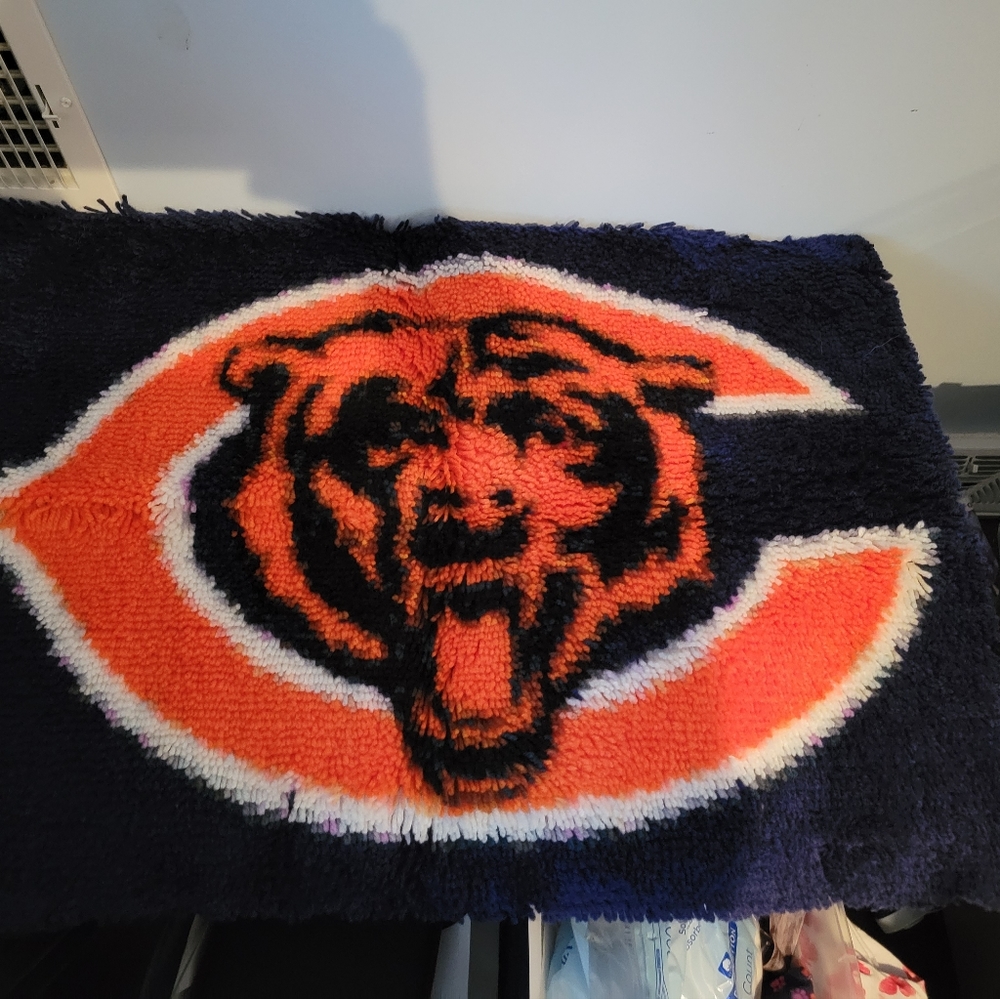 Chicago bear custom handmade rug